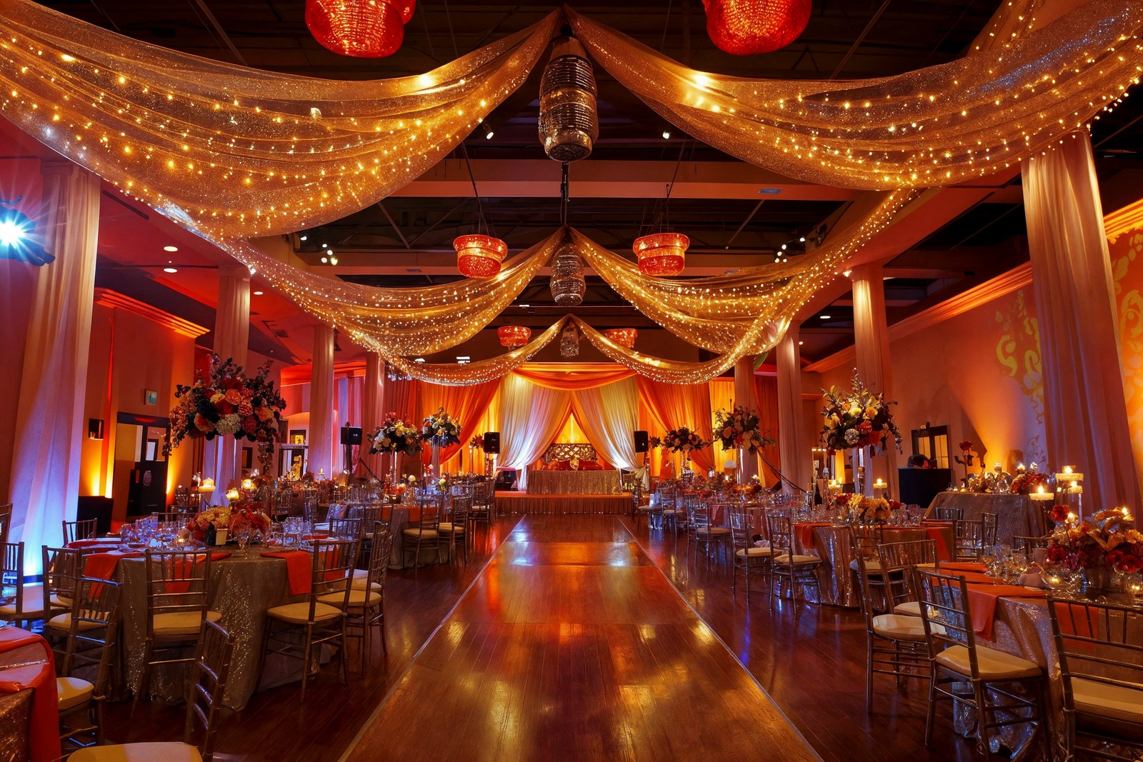 Ornate wedding venue interior